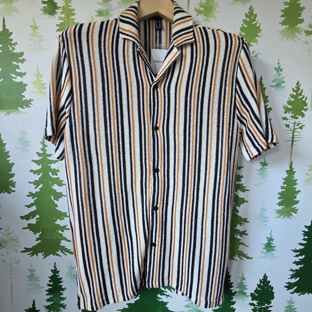 Forever 21 Striped Short Sleeve Shirt